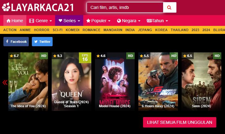 Lk21, Layarkaca21, Indoxxi, Rebahin, Idlix: 7 Situs Nonton Film Sub Indo Paling Dicari 2026